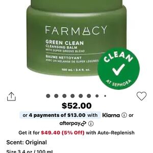 BNIB by Farmacy  Clean Makeup Remover Balm